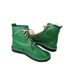 Ręcznie robione buty skórzane w kolorze zielonym
