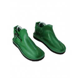 Green leather Vagabond shoes.