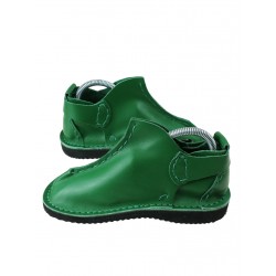 Ręcznie robione skórzane buty Vagabond w kolorze zielonym.