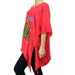 An airy summer blouse hand-painted Naturally Podlasek