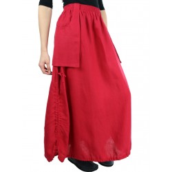 Long red linen skirt Naturally Podlasek