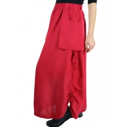 Long red linen skirt Naturally Podlasek