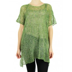 Knitted linen blouse made by the studio "Linen Island"