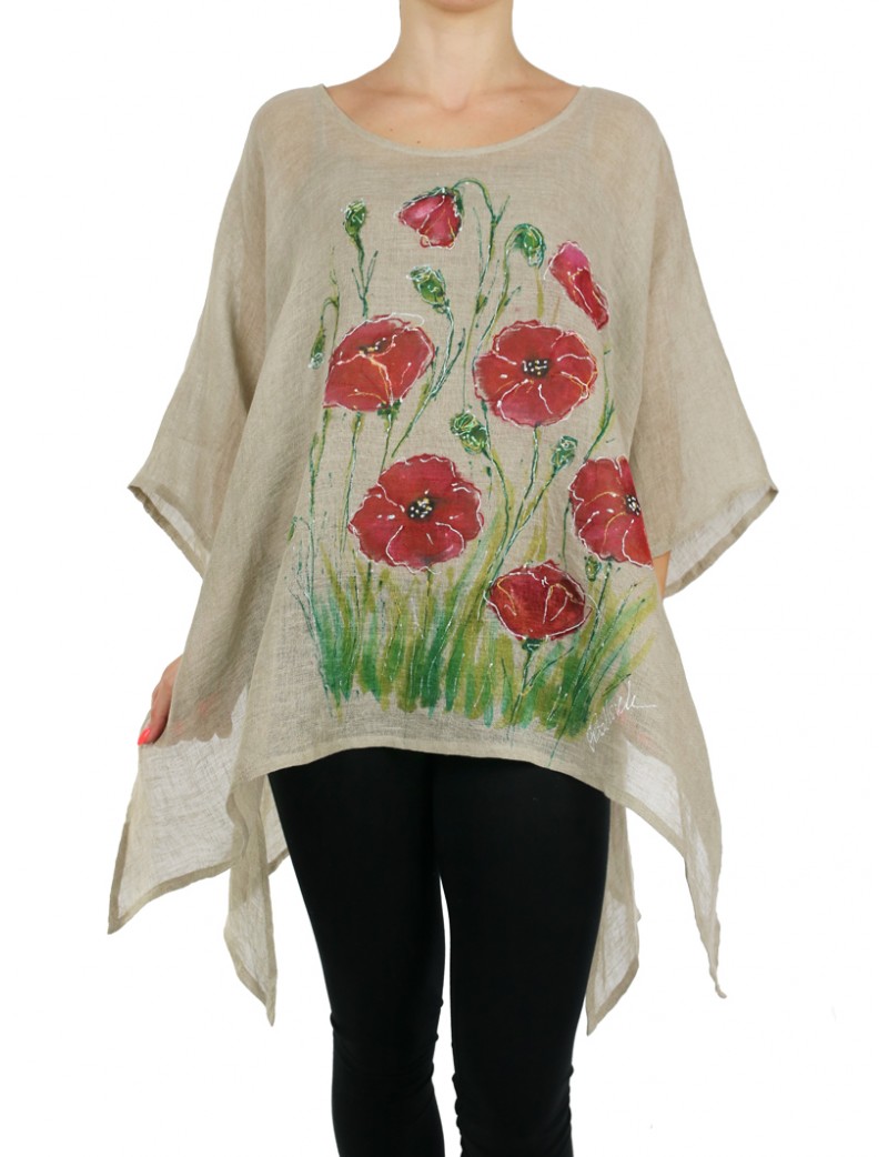 Hand-painted linen blouse NP