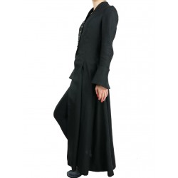 Black gothic coat made of linen