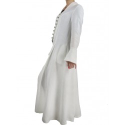White gothic coat made of linen