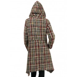 Damski płaszcz na zimę w modną kratę Naturalnie Podlasek