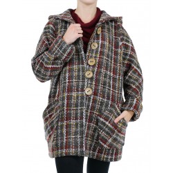 Women's checked hooded jacket NP