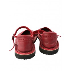 Ręcznie robione ciemno czerwone sandały damskie pracowni Trek