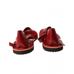 Red women's sandals from the Trek studio