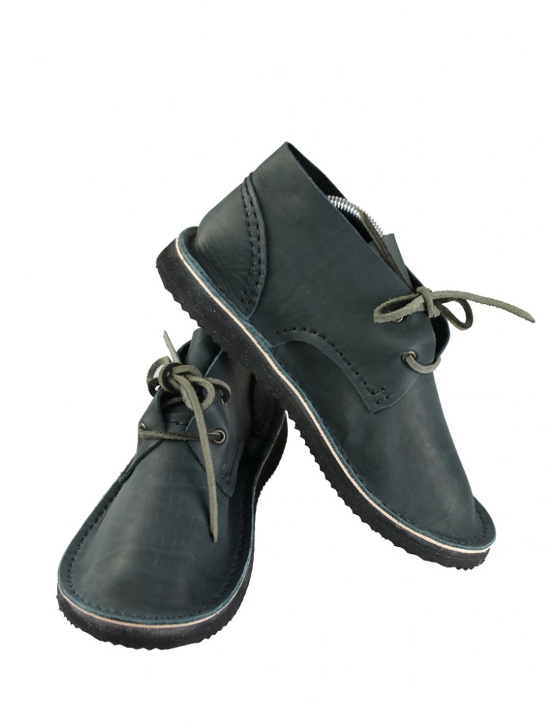 Gray natural leather shoes Basic 2.