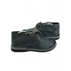Gray natural leather shoes Basic 2.