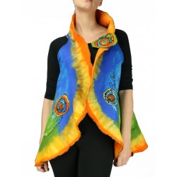 Women's vest, hand-felted with merino wool