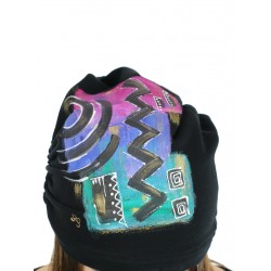 Hand-painted 3-in-1 cotton jersey cap