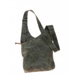 Olive leather crossbody bag