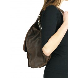 Brown leather backpack for women and men available in the NP store