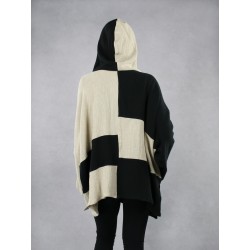 Oversized linen hooded jacket NP
