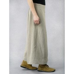 Long linen wrap skirt