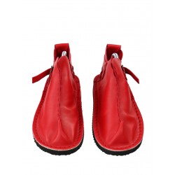 Czerwone buty skórzane Vagabond, ręcznie szyte przez pracownię Trek