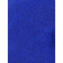Niebieskie bluzka ponczo z rękawami wykonana z ręcznie robionej dzianiny lnianej NP