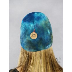 Women's silk-felted merino wool hat