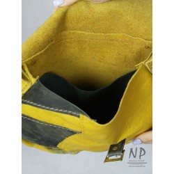 Women's yellow leather shoulder bag made of natural leather