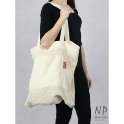 Linen shopper bag