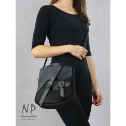 Czarna damska torebka skórzana na ramię