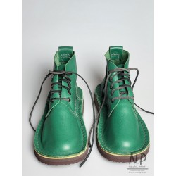 Ręcznie szyte zielone skórzane buty Basic 5 firmy Trek