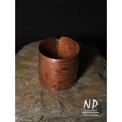 Hand forged wide bracelet made of copper sheet