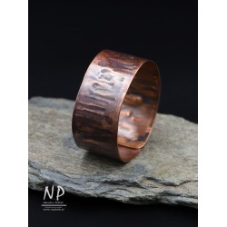 Hand-forged bracelet made of copper sheet