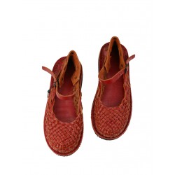 Red Trek strap sandals