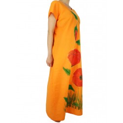 Pomarańczowa bawełniana sukienka