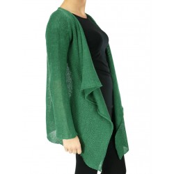 Zielony sweter typu kardigan