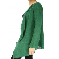 Green cardigan sweater