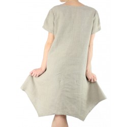 Asymmetrical linen dress