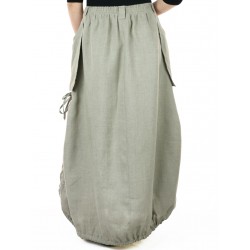 Avant-garde linen skirt