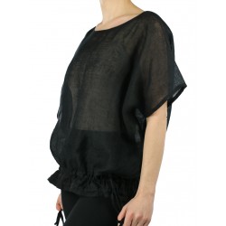 Black linen blouse NP