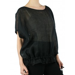Black linen blouse NP